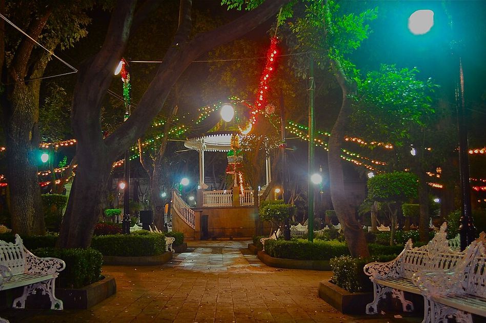 Quiosco de la plaza principal de Tlalpan